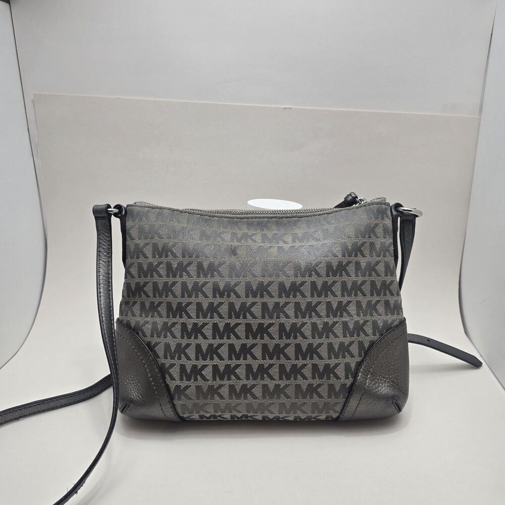 Michael Kors Fallon Jet Set Grey Monogram Crossbody